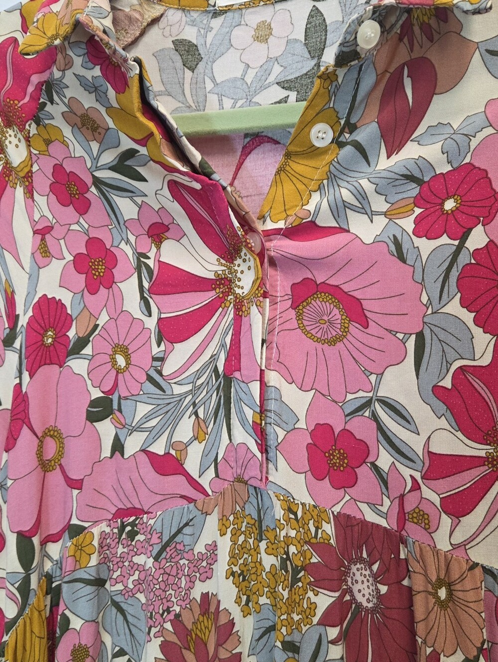 NATURAL LIFE Rebecca Midi Multicolor Floral Dress Size Small - Picture 3 of 8